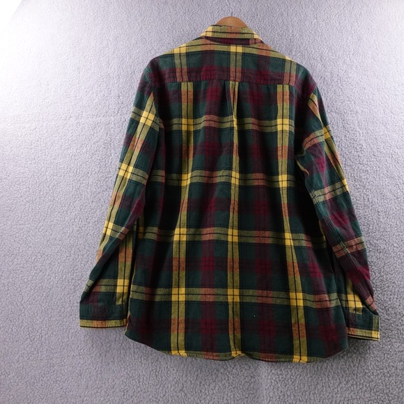 LLBean Mens L Tall Traditional Fit Flannel Shirt Plaid Button Down Outdoor - Picture 3 of 7
